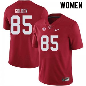 NCAA Women's Alabama Crimson Tide #85 Chris Golden Stitched College 2019 Nike Authentic Crimson Football Jersey NN17O58KO